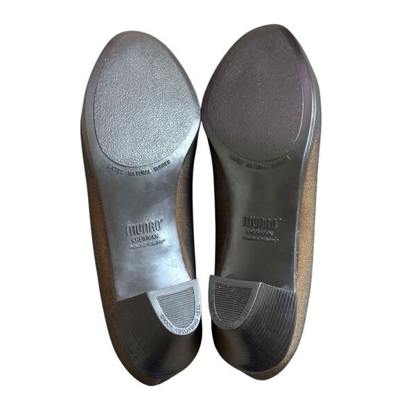 Munro American Brown Stretch Fabric Slip On Heels Size 8 1/2 M - Picture 7 of 9